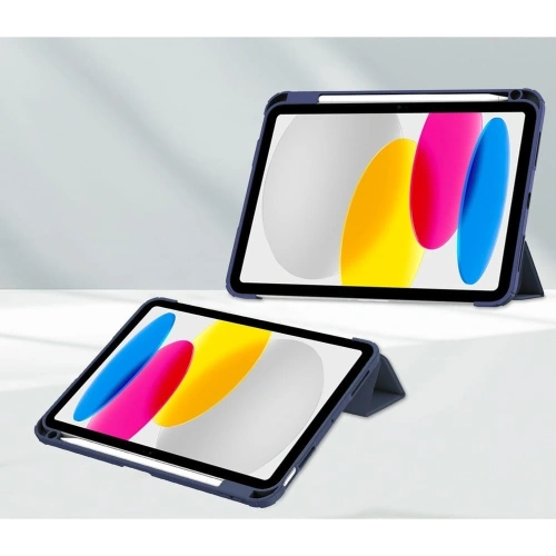 Etui Bizon Case Tab Clear Matt do Apple iPad 10 10.9 2022 granatowe