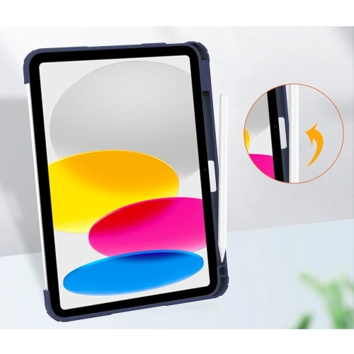 Etui Bizon Case Tab Clear Matt do Apple iPad 10 10.9 2022 granatowe