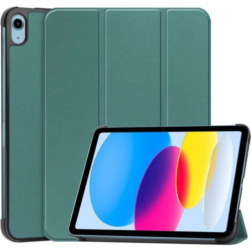 Etui Bizon Case Tab Croc do Apple iPad 10 10.9 2022 ciemnozielone