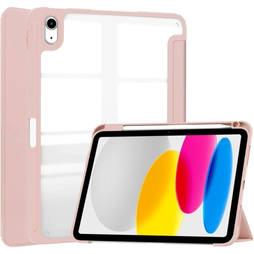 Etui Bizon Case Tab Clear Matt do Apple iPad 10 10.9 2022 różowozłote