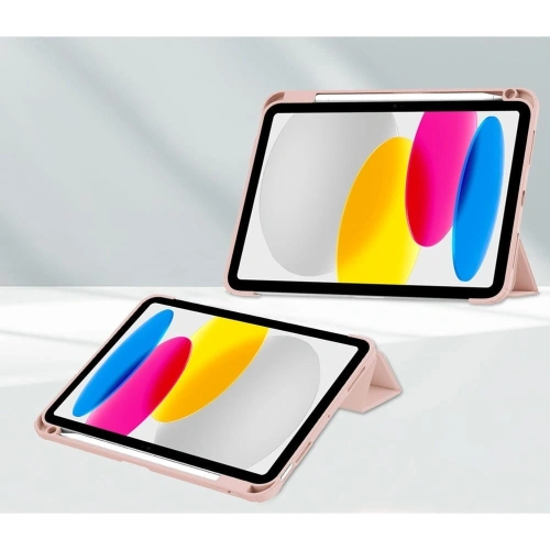 Etui Bizon Case Tab Clear Matt do Apple iPad 10 10.9 2022 różowozłote