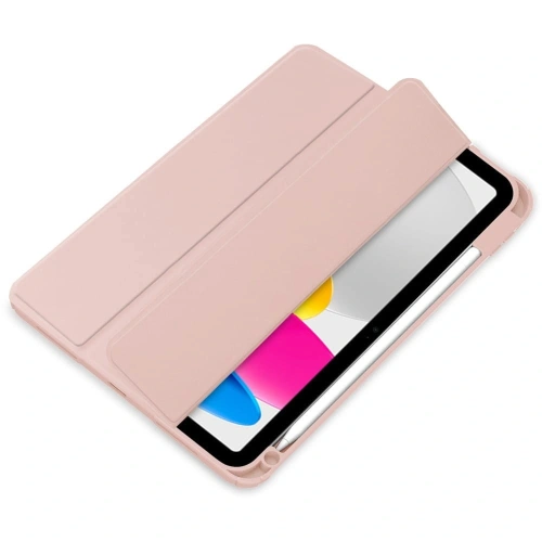 Etui Bizon Case Tab Clear Matt do Apple iPad 10 10.9 2022 różowozłote