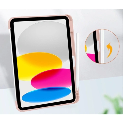 Etui Bizon Case Tab Clear Matt do Apple iPad 10 10.9 2022 różowozłote