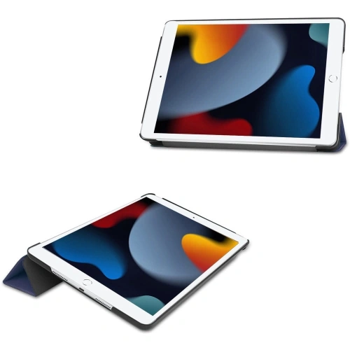 Etui Bizon Case Tab Croc do Apple iPad 9/8/7 10.2 2021/2020/2019 granatowe