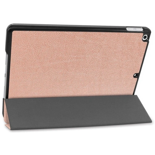 Etui Bizon Case Tab Croc do Apple iPad 9/8/7 10.2 2021/2020/2019 różowozłote