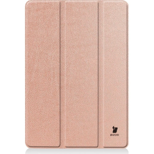 Etui Bizon Case Tab Croc do Apple iPad 9/8/7 10.2 2021/2020/2019 różowozłote