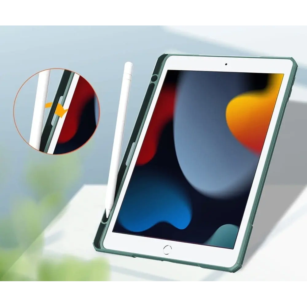Hurtownia GSM - Carcasă Bizon Tab Clear Matt Apple iPad 9/8/7 10.2 2021/2020/2019 verde închis - BIZ49 - {ean13} - Hurt