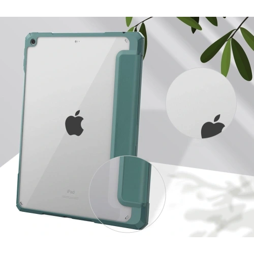 Etui Bizon Case Tab Clear Matt do Apple iPad 9/8/7 10.2 2021/2020/2019 ciemnozielone