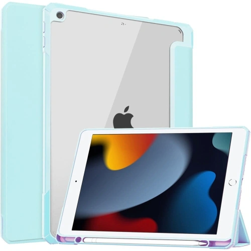 Etui Bizon Case Tab Clear Matt do Apple iPad 9/8/7 10.2 2021/2020/2019 błękitne