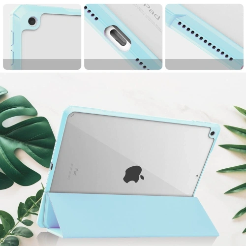Etui Bizon Case Tab Clear Matt do Apple iPad 9/8/7 10.2 2021/2020/2019 błękitne