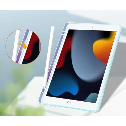 Etui Bizon Case Tab Clear Matt do Apple iPad 9/8/7 10.2 2021/2020/2019 błękitne