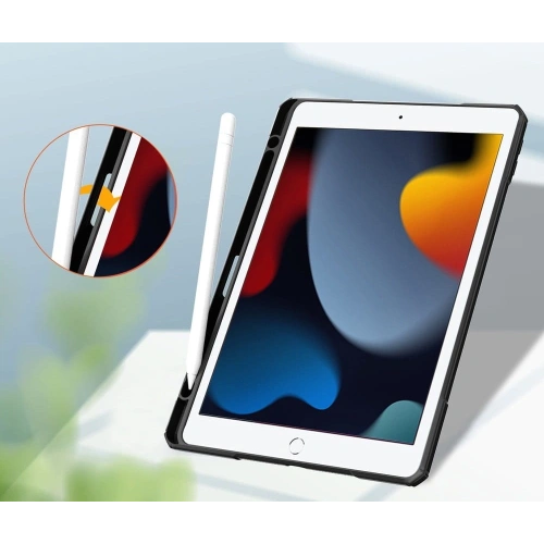 Etui Bizon Case Tab Clear Matt do Apple iPad 9/8/7 10.2 2021/2020/2019 czarne
