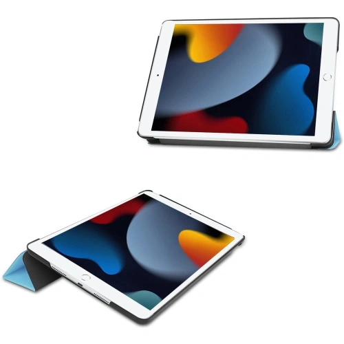 Etui Bizon Case Tab Croc do Apple iPad 9/8/7 10.2 2021/2020/2019 błękitne