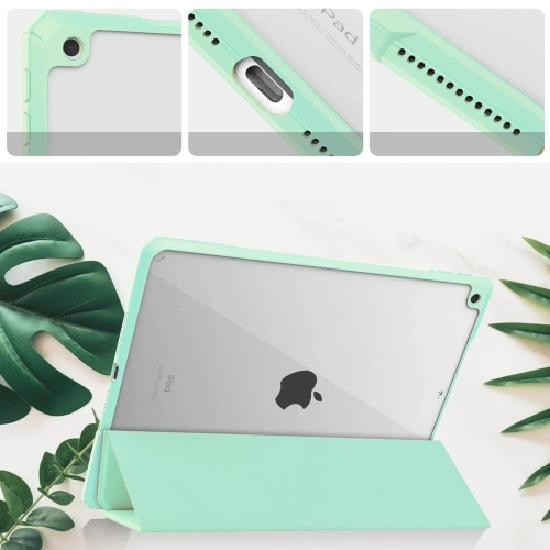 Etui Bizon Case Tab Clear Matt do Apple iPad 9/8/7 10.2 2021/2020/2019 miętowe
