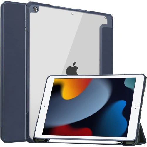 Etui Bizon Case Tab Clear Matt do Apple iPad 9/8/7 10.2 2021/2020/2019 granatowe