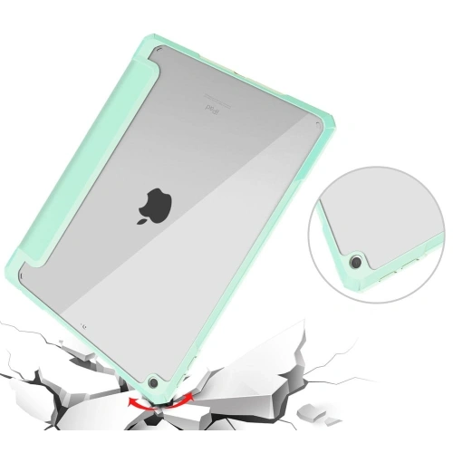 Etui Bizon Case Tab Clear Matt do Apple iPad 9/8/7 10.2 2021/2020/2019 miętowe