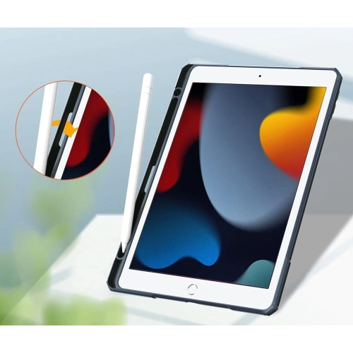 Etui Bizon Case Tab Clear Matt do Apple iPad 9/8/7 10.2 2021/2020/2019 granatowe