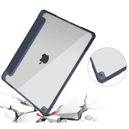 Etui Bizon Case Tab Clear Matt do Apple iPad 9/8/7 10.2 2021/2020/2019 granatowe