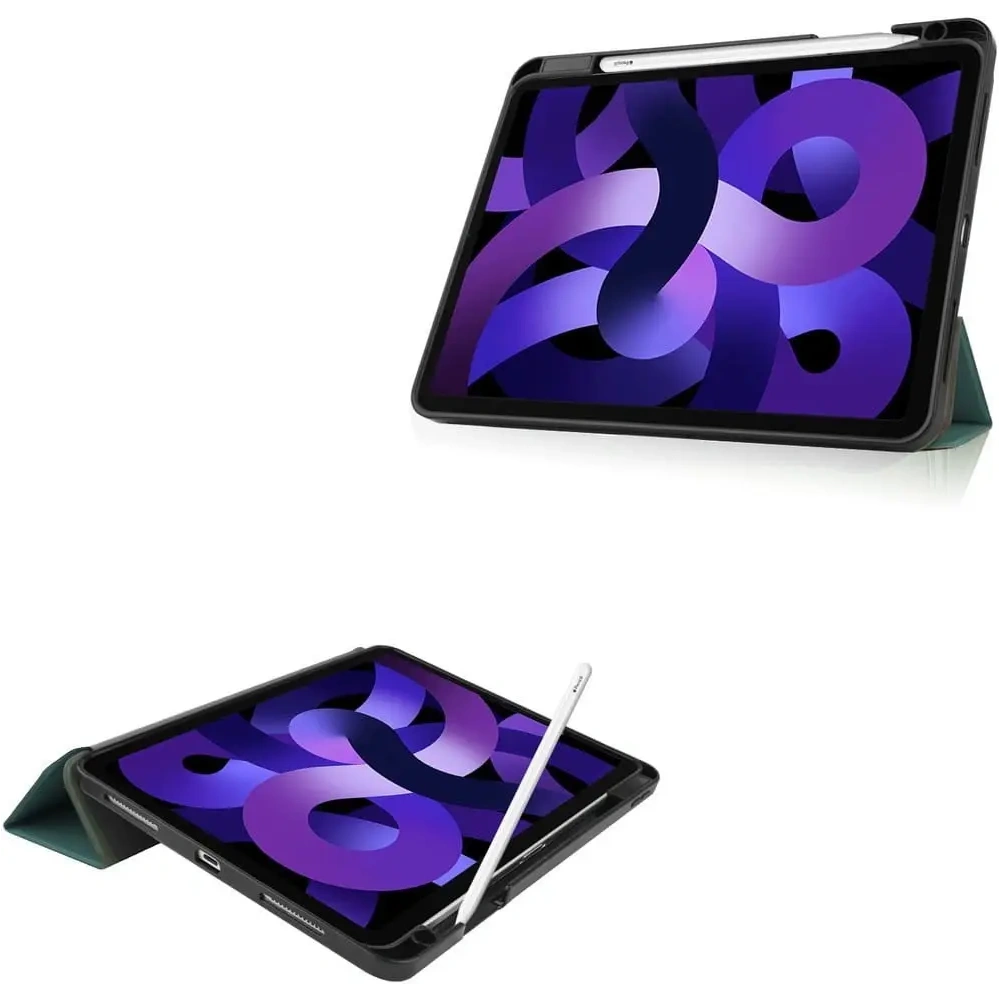 Hurtownia GSM - Bizon Case Tab Lizard Apple iPad Air 5 / Air 4 sötétzöld - BIZ57 - {ean13} - Hurt