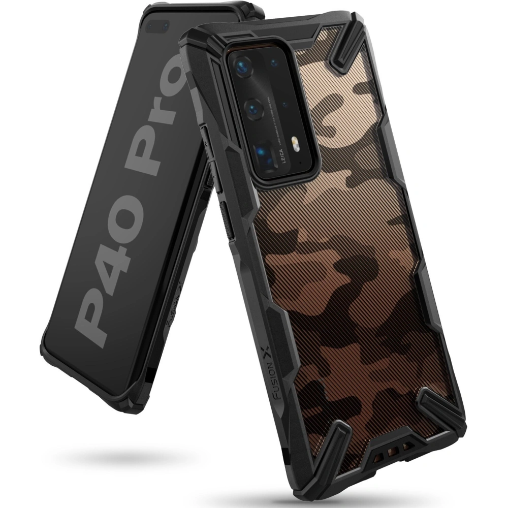 Hurtownia GSM - Etui Ringke Fusion-X Huawei P40 Pro Camo (Moro) Black - RGK1147MOB - {ean13} - Hurt