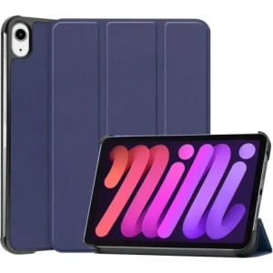 Hurtownia GSM - Bizon Case Tab Croc Apple iPad Mini (A17 Pro) 2024 / iPad Mini 6 2021 albastru marin - BIZ63 - {ean13} - Hurt