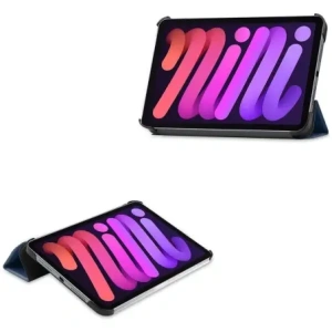 Hurtownia GSM - Bizon Case Tab Croc Apple iPad Mini (A17 Pro) 2024 / iPad Mini 6 2021 albastru marin - BIZ63 - {ean13} - Hurt