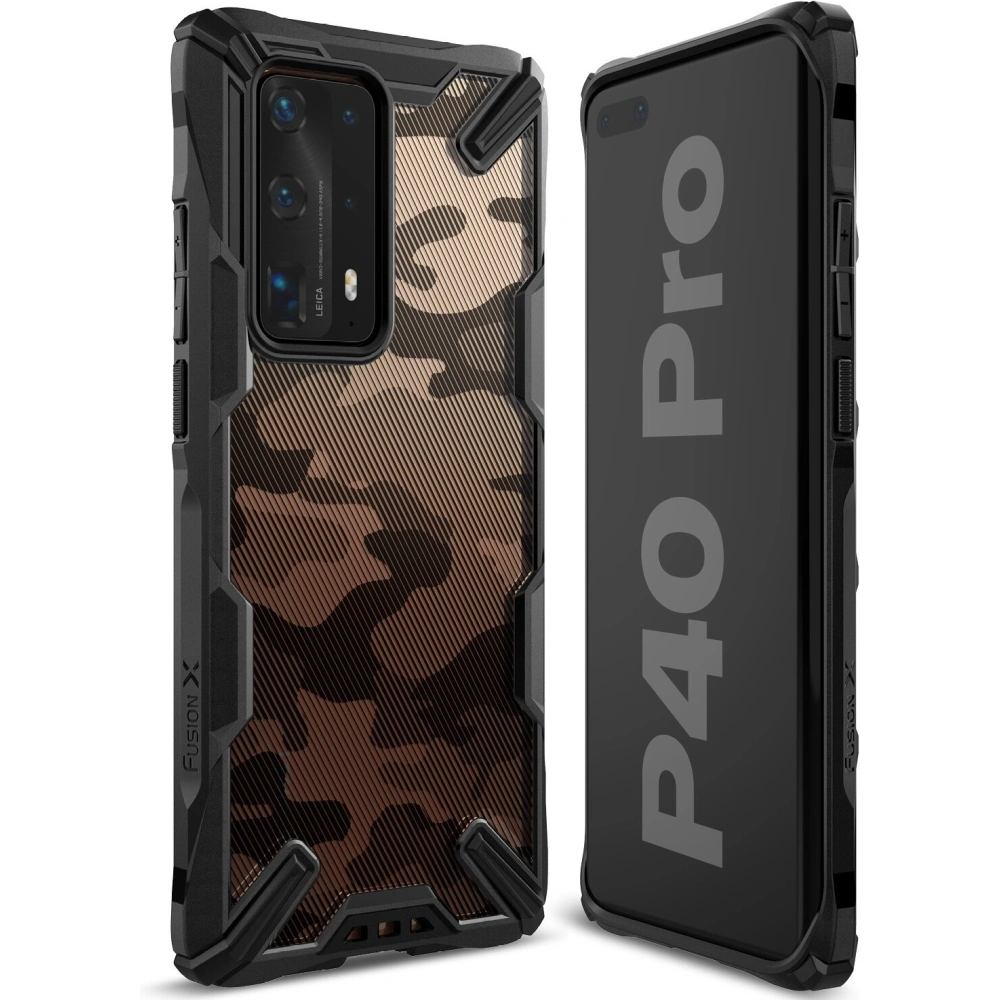 Hurtownia GSM - Etui Ringke Fusion-X Huawei P40 Pro Camo (Moro) Black - RGK1147MOB - {ean13} - Hurt