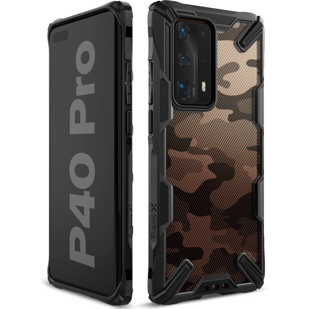 Hurtownia GSM - Etui Ringke Fusion-X Huawei P40 Pro Camo (Moro) Black - RGK1147MOB - {ean13} - Hurt