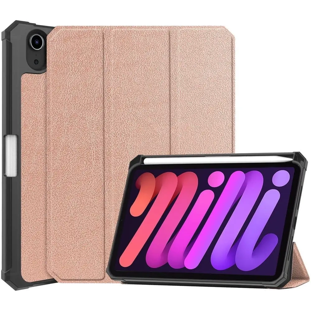 Hurtownia GSM - Bizon Case Tab Lizard Apple iPad Mini (A17 Pro) 2024 / iPad Mini 6 2021 rózsaarany - BIZ64 - {ean13} - Hurt
