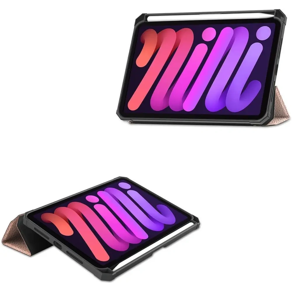 Hurtownia GSM - Bizon Case Tab Lizard Apple iPad Mini (A17 Pro) 2024 / iPad Mini 6 2021 rózsaarany - BIZ64 - {ean13} - Hurt
