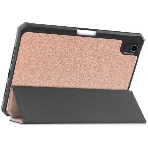 Etui Bizon Case Tab Lizard do Apple iPad Mini (A17 Pro) 2024 / iPad Mini 6 2021 różowozłote