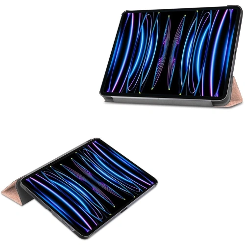 Etui Bizon Case Tab Croc do Apple iPad Pro 11 2022/2021/2020/2018 różowozłote