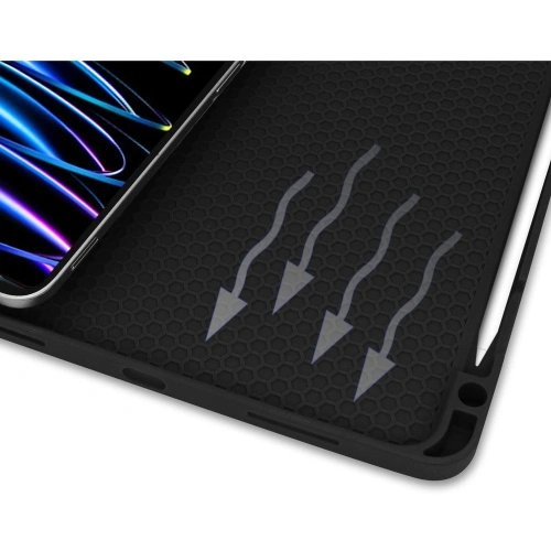Etui Bizon Case Tab Lizard do Apple iPad Pro 11 2022/2021/2020/2018 ciemnofioletowe