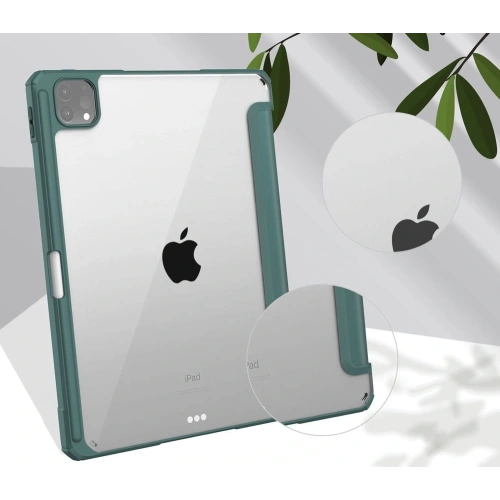 Etui Bizon Case Tab Clear Matt do Apple iPad Pro 11 2022/2021/2020/2018 ciemnozielone