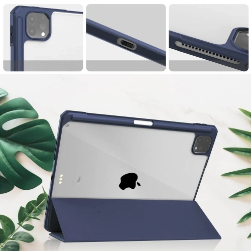 Etui Bizon Case Tab Clear Matt do Apple iPad Pro 11 2022/2021/2020/2018 granatowe