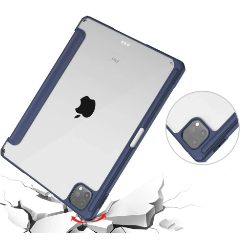 Etui Bizon Case Tab Clear Matt do Apple iPad Pro 11 2022/2021/2020/2018 granatowe