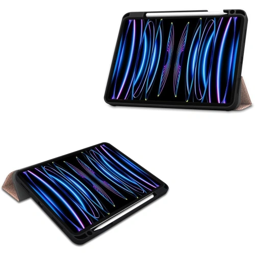 Etui Bizon Case Tab Lizard do Apple iPad Pro 11 2022/2021/2020/2018 różowozłote