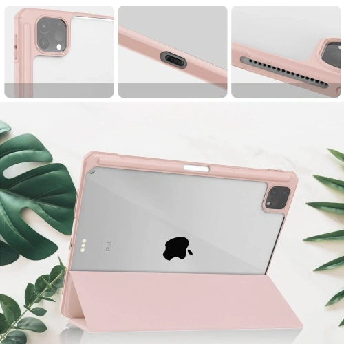 Etui Bizon Case Tab Clear Matt do Apple iPad Pro 11 2022/2021/2020/2018 różowozłote
