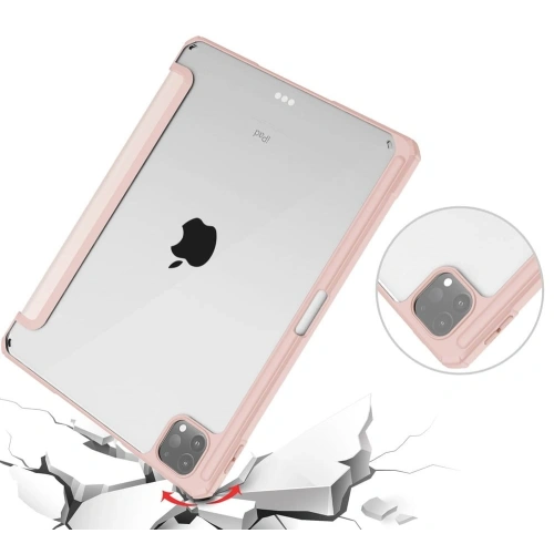 Etui Bizon Case Tab Clear Matt do Apple iPad Pro 11 2022/2021/2020/2018 różowozłote