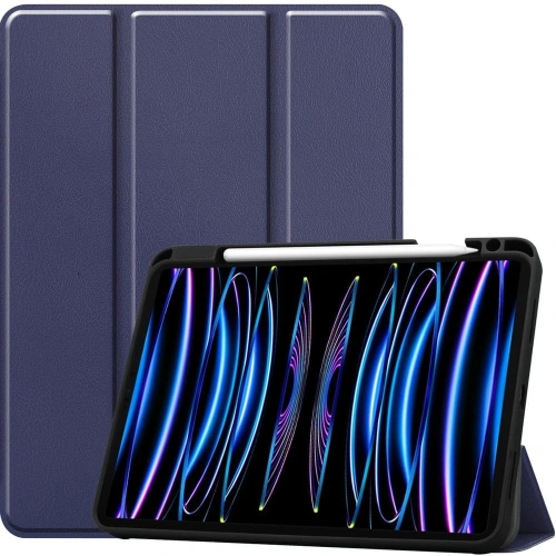 Etui Bizon Case Tab Lizard do Apple iPad Pro 11 2022/2021/2020/2018 granatowe