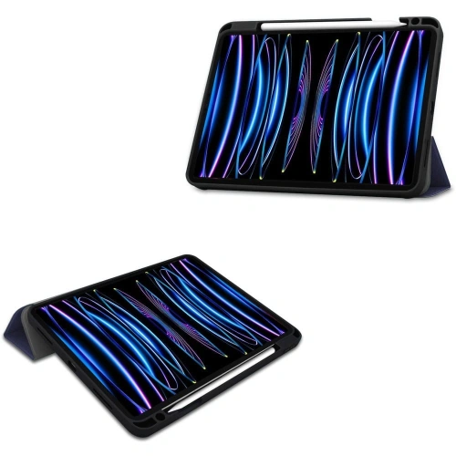 Etui Bizon Case Tab Lizard do Apple iPad Pro 11 2022/2021/2020/2018 granatowe