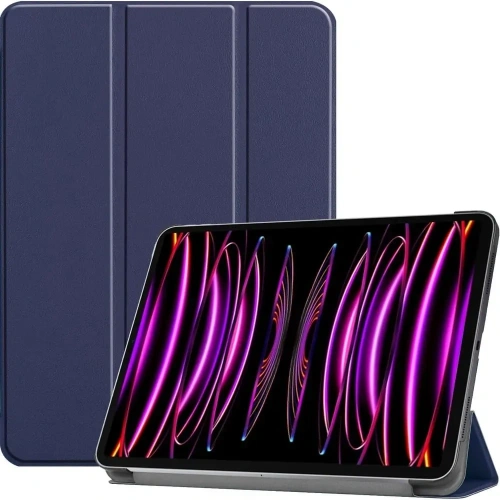 Etui Bizon Case Tab Croc do Apple iPad Pro 12.9 2022/2021/2020/2018 granatowe