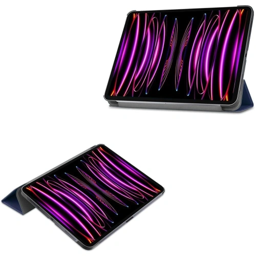Etui Bizon Case Tab Croc do Apple iPad Pro 12.9 2022/2021/2020/2018 granatowe