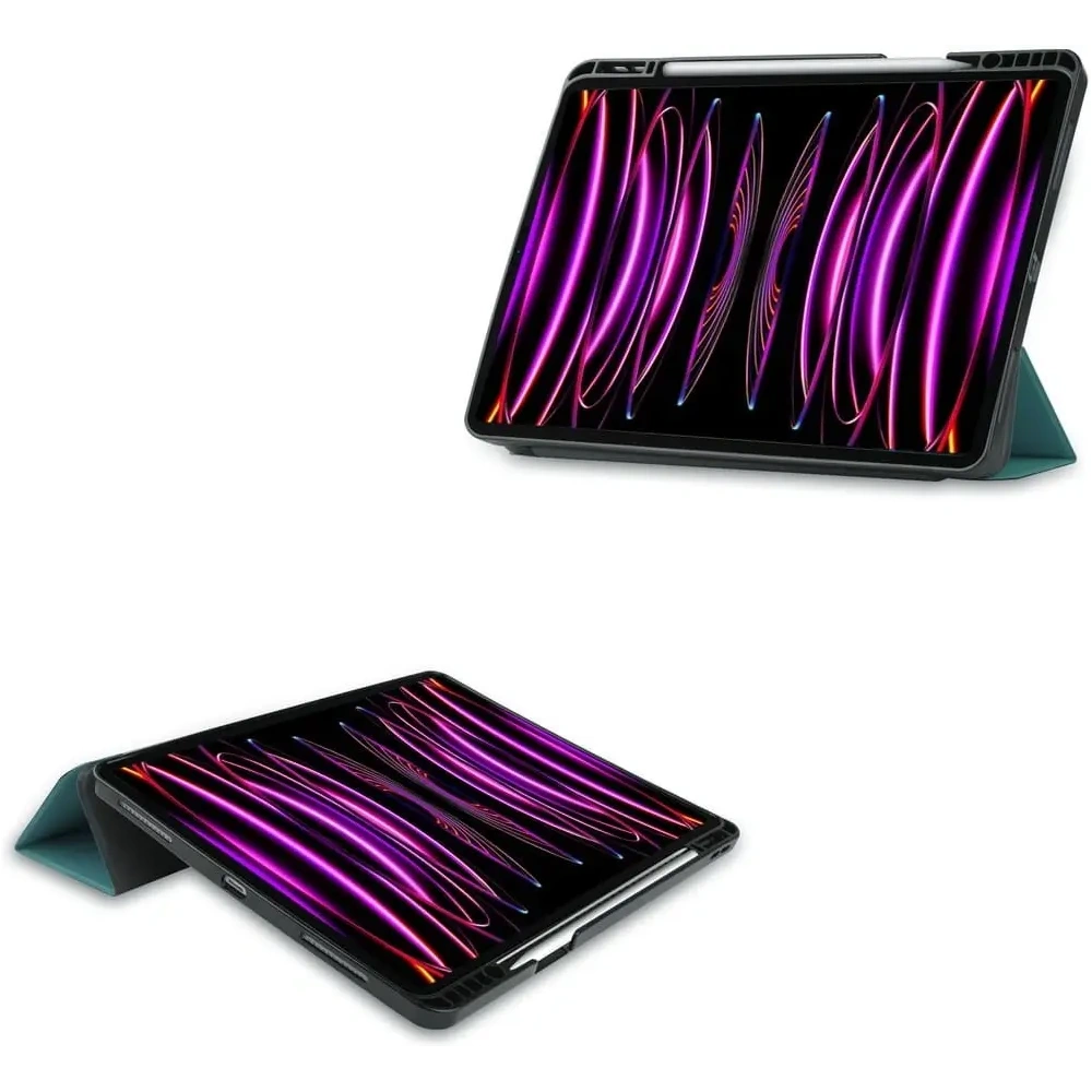 Hurtownia GSM - Etui Bizon Case Tab Lizard do Apple iPad Pro 12.9 2022/2021/2020/2018 tmavě zelené - BIZ83 - {ean13} - Hurt