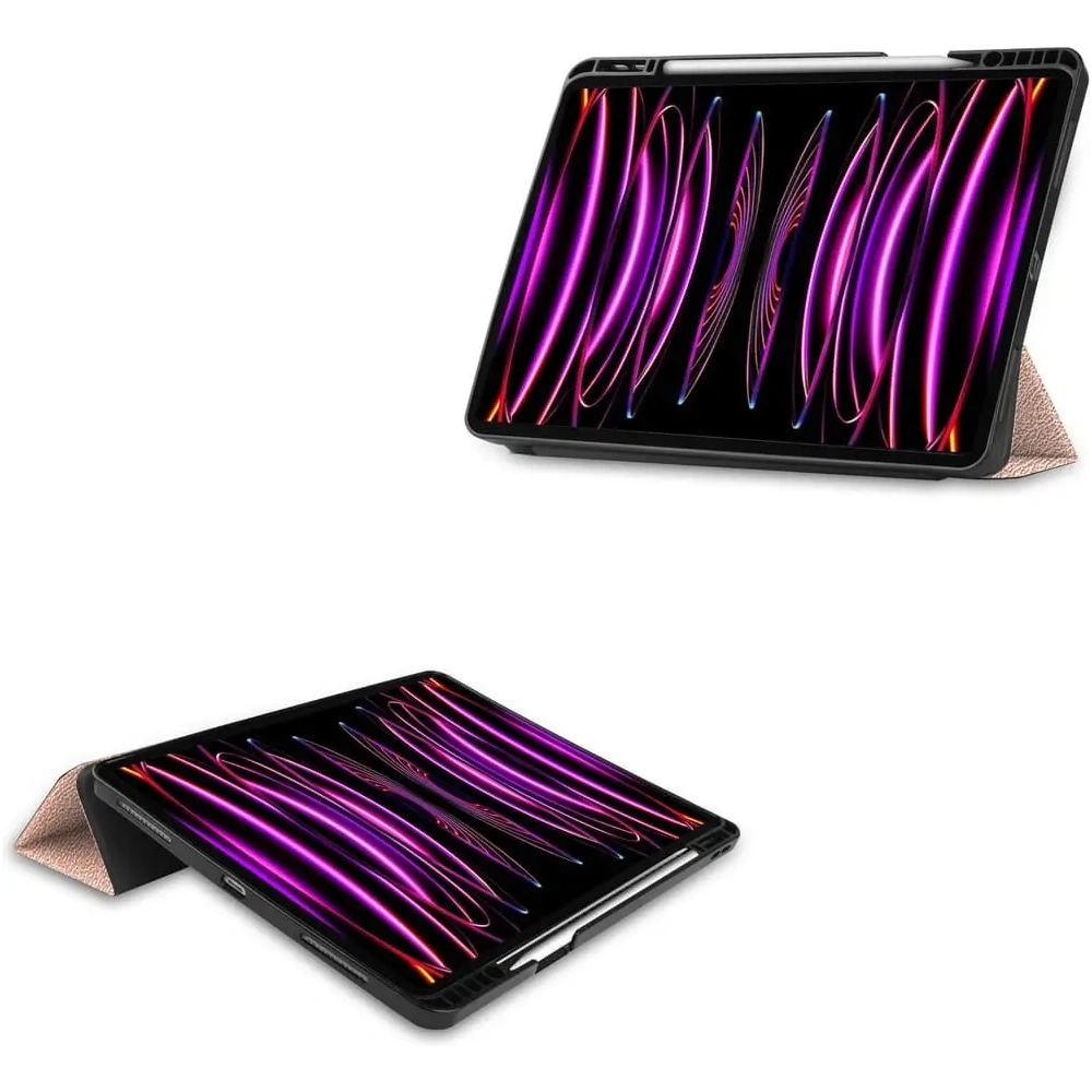 Hurtownia GSM - Bizon Case Tab Lizard Apple iPad Pro 12.9 2022/2021/2020/2018 rózsaarany - BIZ86 - {ean13} - Hurt