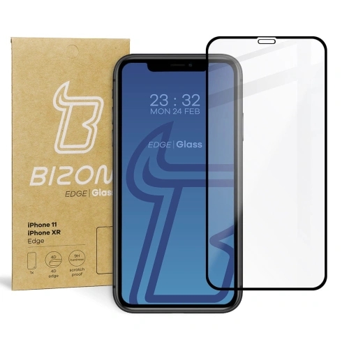 Szkło hartowane Bizon Glass Edge do Apple iPhone 11 / XR czarne