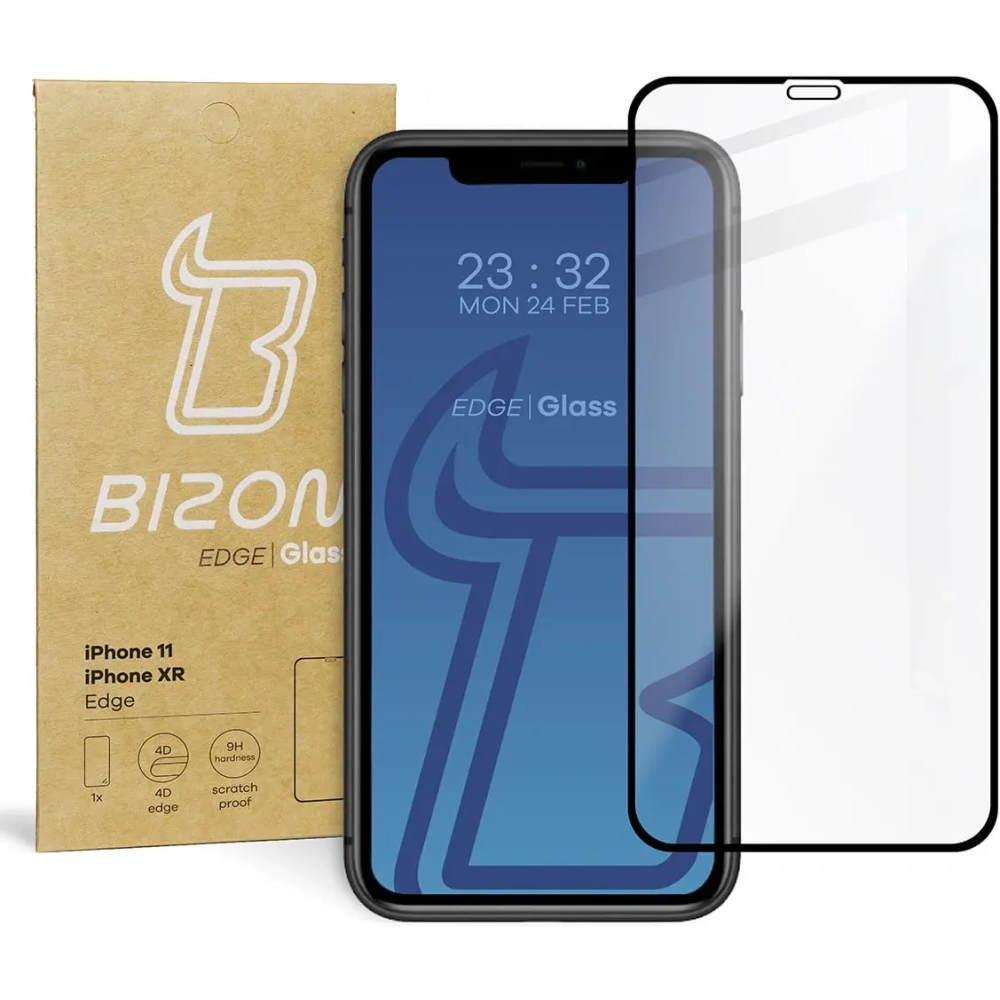 Hurtownia GSM - Bizon Glass Edge Apple iPhone 11 / XR negru - BIZ89 - {ean13} - Hurt