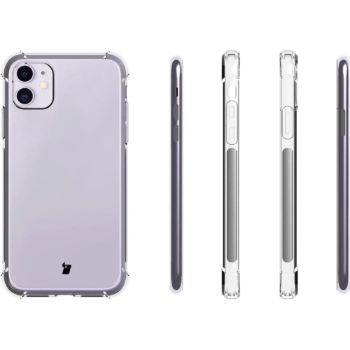 Etui + 2x szkło na ekran + obiektyw Bizon Case Clear Pack do Apple iPhone 11 przezroczyste