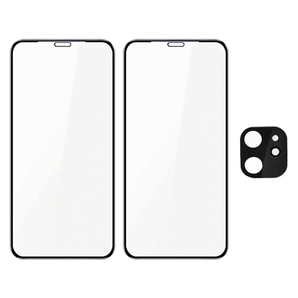 Wholesale Bizon Glass Edge CF tempered glass - [2 PACK] + lens protection Apple iPhone 11 black - BIZ95 - {ean13} - Hurt