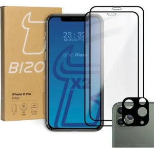 Hurtownia GSM - Sklo tvrzené Bizon Glass Edge - [2 PACK] + ochrana na objektiv Apple iPhone 11 Pro černé - BIZ98 - {ean13} - Hurt